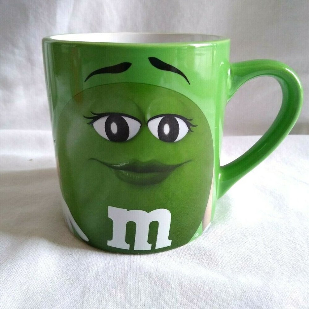 M&M's Green Lady Large Ceramic Coffee Mug Cup 2016‎